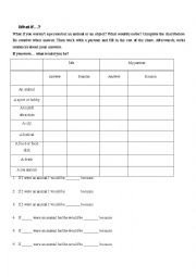 English Worksheet: If you were an animal...................