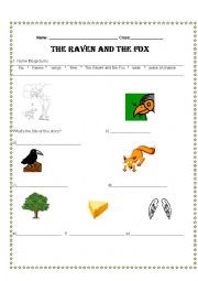 The Raven and the Fox Vocabulary