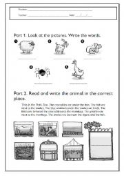 Animals and prepositions