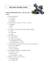 English Worksheet: Quiz about Christmas crackers