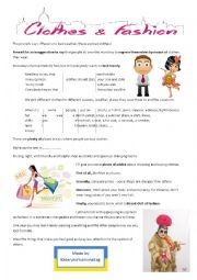 English Worksheet: Clothes and fashion