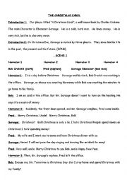 English Worksheet: A christmas Carol Script 