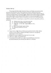 English Worksheet: conflict management styles