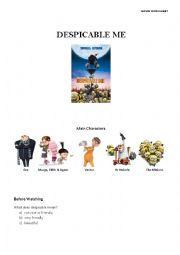 English Worksheet: Despicable Me