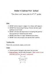 English Worksheet: The other is me lesson plan 2 