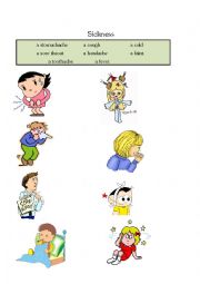 English Worksheet: sickness