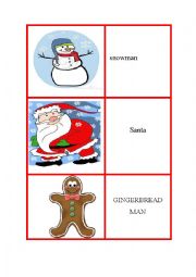 English Worksheet: Christmas memory game