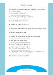 English Worksheet: past simple