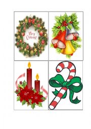 English Worksheet: Christmas Flashcards 1