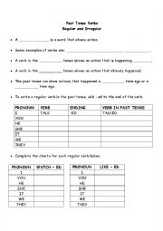 English Worksheet: Past Tense Verbs