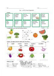 English Worksheet: TEST- weather, hobby