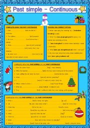 English Worksheet: Past Simple and Continuous