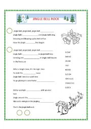 English Worksheet: Jingle Bell Rock