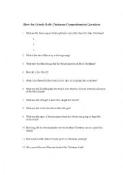 English Worksheet: How the Grinch Stole Christmas - Questions
