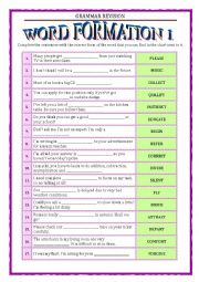 GRAMMAR REVISION - WORDBUILDING 1