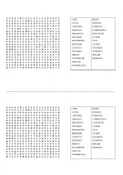 English Worksheet: Computer parts wordsearch