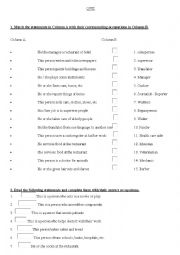 English Worksheet: Review Quiz 