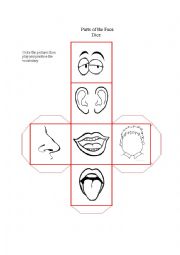 English Worksheet: parts of the face