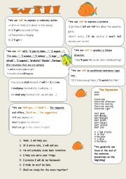 English Worksheet: future will 