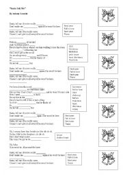 English Worksheet: Santa Tell Me Song (Xmas)