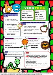 Verb TO BE-present and past-short revision