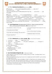 English Worksheet: test for A2 level elmntry