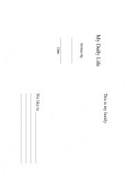 English Worksheet: My daily life booklet
