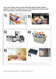 English Worksheet: Cleaning the House