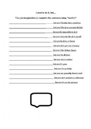 English Worksheet: Used to - complete the sentences! 
