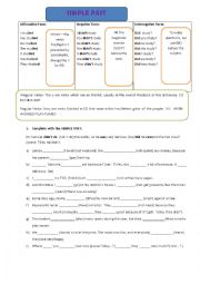 English Worksheet: SIMPLE PAST TENSE