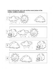 English Worksheet: Weather Conditions