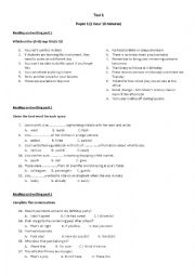 English Worksheet: KET preparation reading and writing (4 pages)