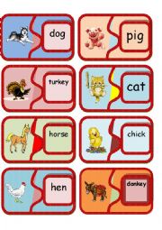 English Worksheet: matching picture to word flashcards
