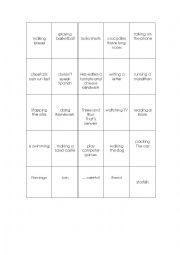 English Worksheet: Bingo