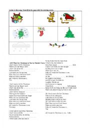 English Worksheet: All I Want For Christmas by Mariah Carey song activity