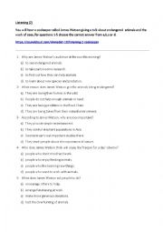 English Worksheet: Listening Exercise(2)