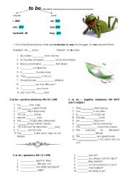 English Worksheet: To Be. Exercises