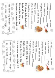 English Worksheet: Jingle bells song