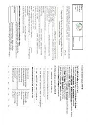 English Worksheet: 2nd written exam for the 9th grade 