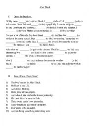 English Worksheet: Reading (Present Simple, Present Continious or Past Simple)