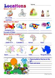 English Worksheet: Locations