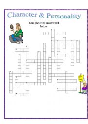 English Worksheet: CROSSWORD - PERSONALITY ADJECTIVES 