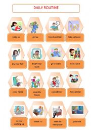 English Worksheet: DAILY ROUTINE