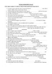 English Worksheet: Word Formation (Part 2)