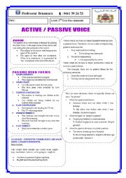 English Worksheet: Passive Voice  