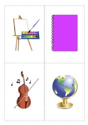 English Worksheet: Flashcards school supplies