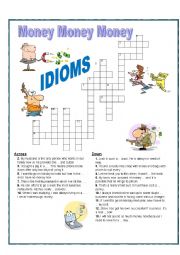 CROSSWORD - Money Idioms with key