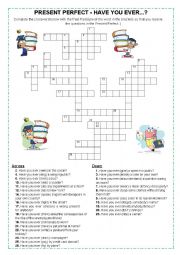 CROSSWORD - Present Perfect - Have you ever ...?