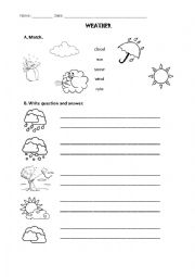 English Worksheet: Weather
