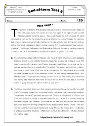 English Worksheet: full-term test 